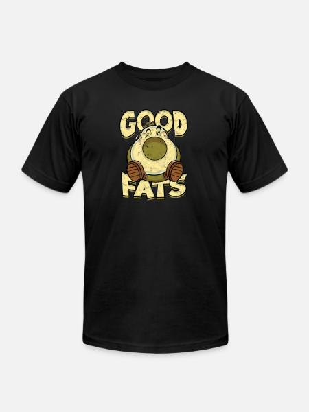 Good fats - Avocado - Unisex Jersey T-Shirt by Bella + Canvas - black