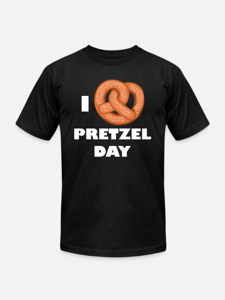 Pretzel Day - Unisex Jersey T-Shirt by Bella + Canvas - black