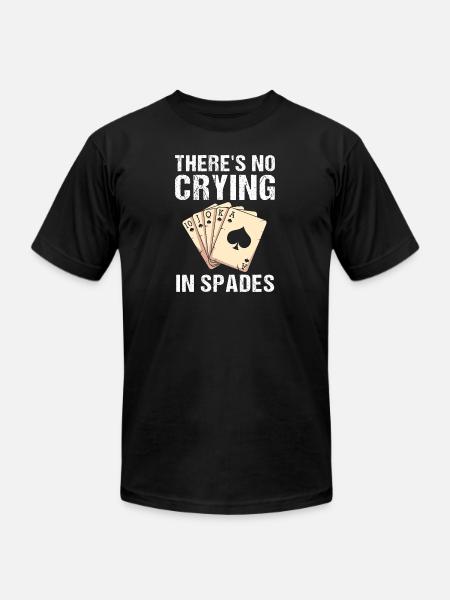 Spades Card Game Player Poker - Unisex Jersey T-Shirt by Bella + Canvas - black