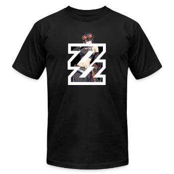 Graze Howard | ZZZ - Unisex Jersey T-Shirt by Bella + Canvas - black - Front - Jose (178cm)