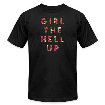 fille l'enfer - T-shirt unisexe Bella + Canvas - noir - Devant - Jose (178cm)