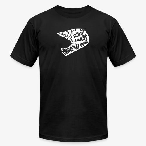 MTB Slang Helmet - Unisex Jersey T-Shirt by Bella + Canvas