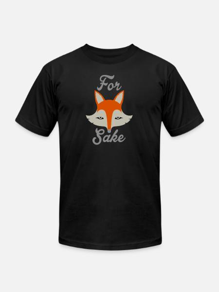 For Fox Sake - Unisex Jersey T-Shirt by Bella + Canvas - black