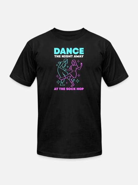 Dance Party Sock Hop - Unisex Jersey T-Shirt by Bella + Canvas - black