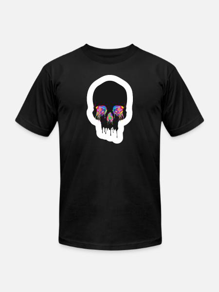 splash eyes skull - Unisex Jersey T-Shirt by Bella + Canvas - black