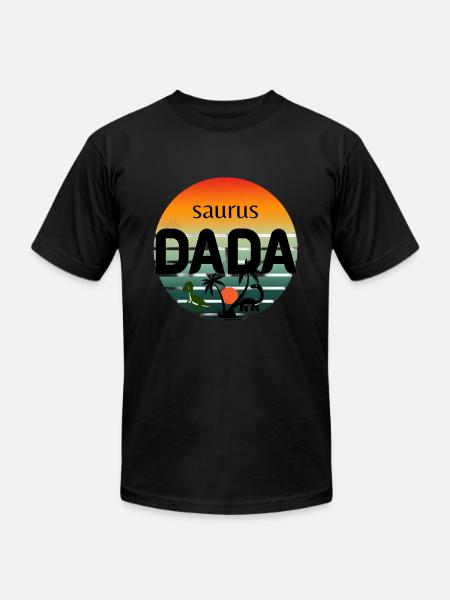 Prehistoric Dinosaur Sunset Design - Unisex Jersey T-Shirt by Bella + Canvas - black
