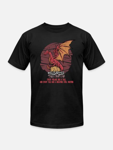 European Dragon Creature Mythological Creatures - Unisex Jersey T-Shirt by Bella + Canvas - black