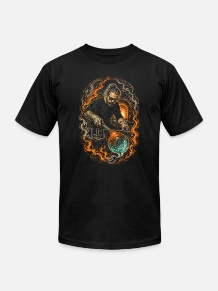 Glass Blowing - Unisex Jersey T-Shirt by Bella + Canvas - black