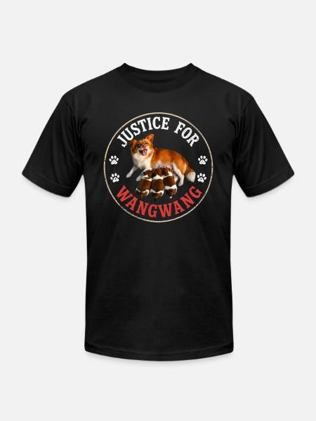 Justice For Wangwang Dog - Unisex Jersey T-Shirt by Bella + Canvas - black