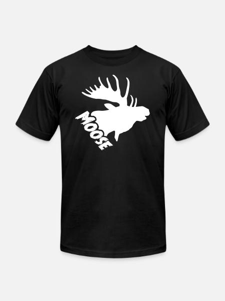 Moose Head Shirt - Unisex Jersey T-Shirt by Bella + Canvas - black