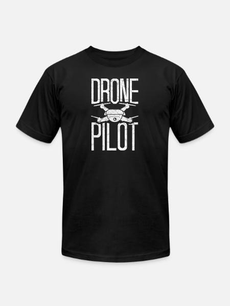 Funny Drone Pilot Quadrocopter - Unisex Jersey T-Shirt by Bella + Canvas - black