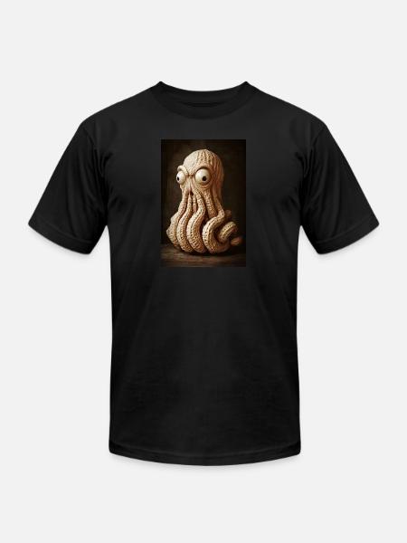 Peanut Octopus Madness - Unisex Jersey T-Shirt by Bella + Canvas - black