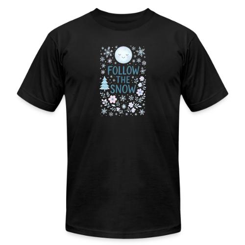 Follow the Snow – Cozy Winter Watercolor - Unisex Jersey T-Shirt by Bella + Canvas