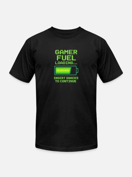 Gamer fuel - Unisex Jersey T-Shirt by Bella + Canvas - black