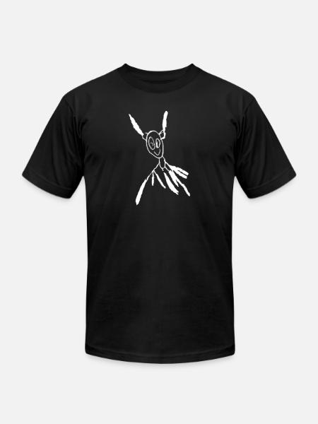 Child's Alien - white - Unisex Jersey T-Shirt by Bella + Canvas - black