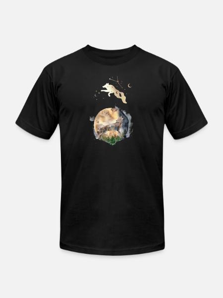 Wolf Moon Magic - Unisex Jersey T-Shirt by Bella + Canvas - black