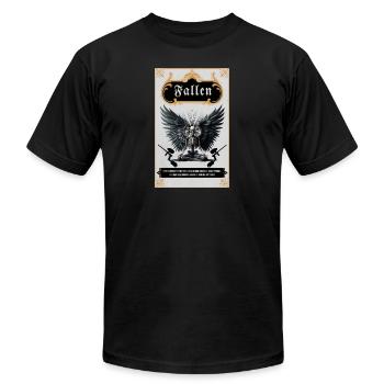 Fallen Tarrot card for paintball - Unisex Jersey T-Shirt by Bella + Canvas - black - Front - Jose (178cm)