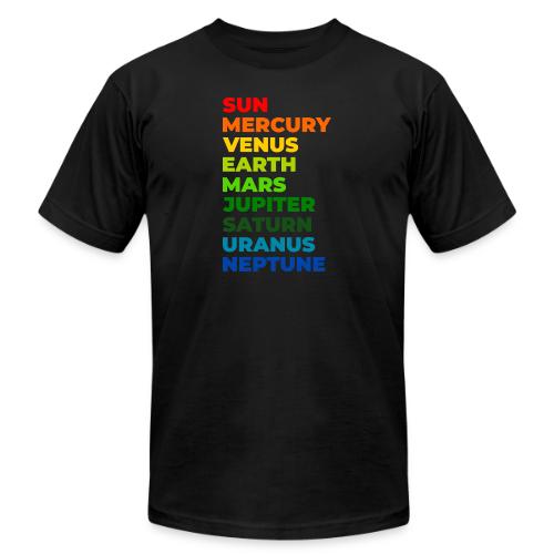 Color the solar system - Unisex Jersey T-Shirt by Bella + Canvas