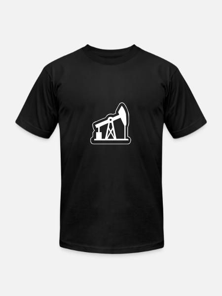 Oil Field - Unisex Jersey T-Shirt by Bella + Canvas - black