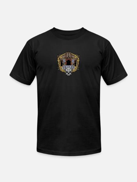 Dungeons Skeleton Magic Dungeon - Unisex Jersey T-Shirt by Bella + Canvas - black