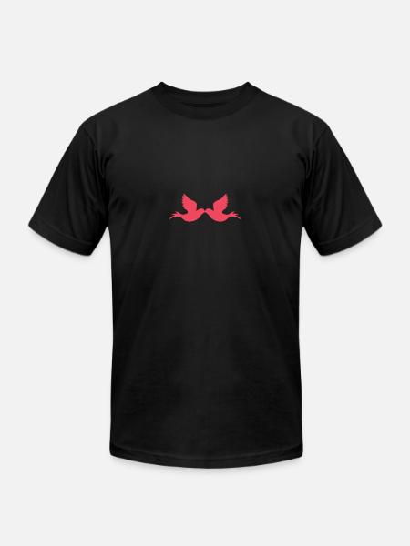 Love birds - Unisex Jersey T-Shirt by Bella + Canvas - black