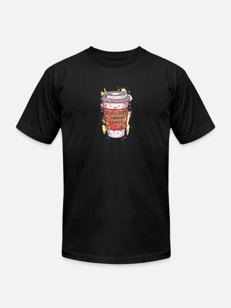 Delulu Dept Canadian Branch Cup - Unisex Jersey T-Shirt by Bella + Canvas - black