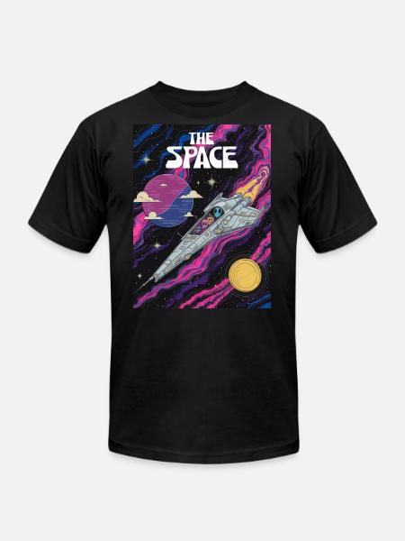 Alien Spaceship | UFO Spacecraft - Unisex Jersey T-Shirt by Bella + Canvas - black
