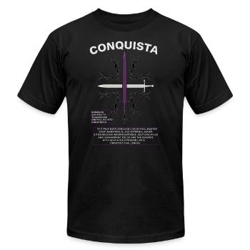 Sword - Unisex Jersey T-Shirt by Bella + Canvas - black - Front - Jose (178cm)