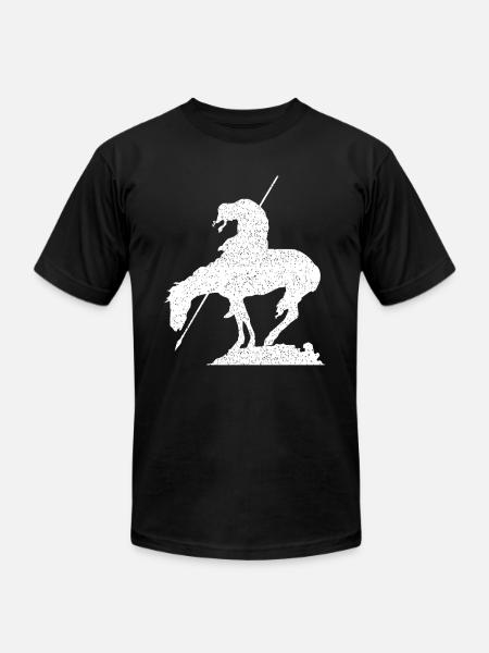 The horseman trail end - Unisex Jersey T-Shirt by Bella + Canvas - black