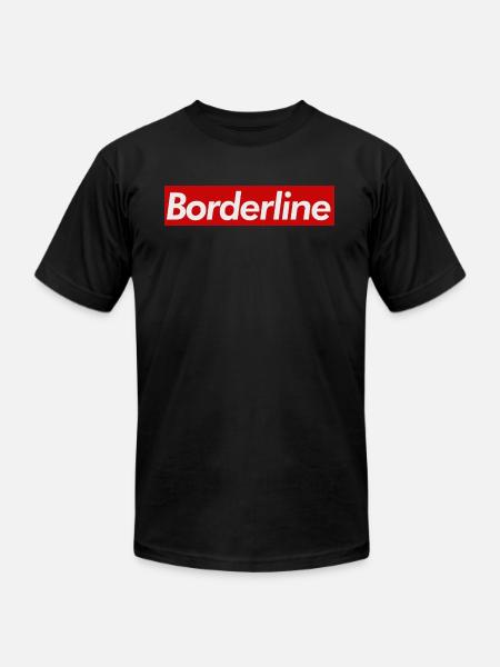 Borderline Logo - Unisex Jersey T-Shirt by Bella + Canvas - black