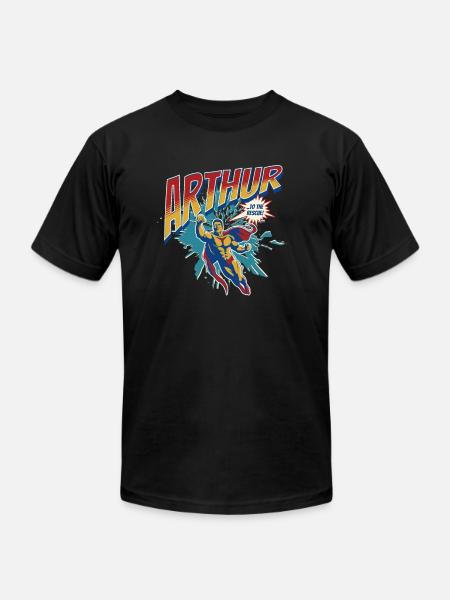 Superhero Arthur - Unisex Jersey T-Shirt by Bella + Canvas - black