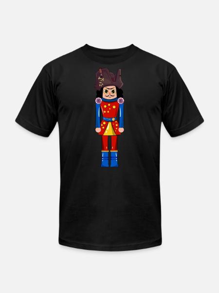 Pirate Nutcracker - Unisex Jersey T-Shirt by Bella + Canvas - black