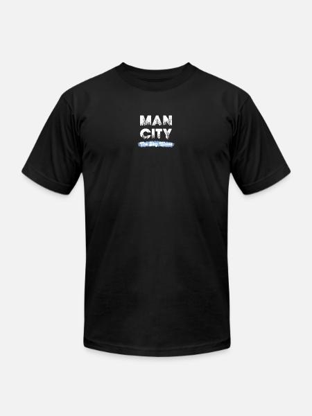 man_city - The Sky Blues - Unisex Jersey T-Shirt by Bella + Canvas - black