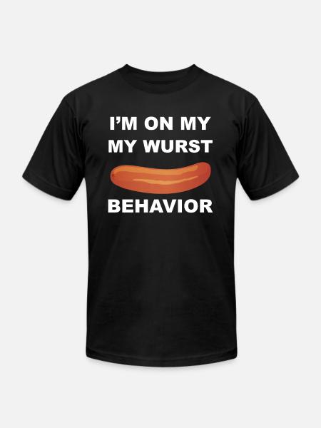 Sausage - Unisex Jersey T-Shirt by Bella + Canvas - black