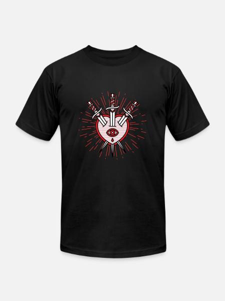 broken heart heartbroken - Unisex Jersey T-Shirt by Bella + Canvas - black