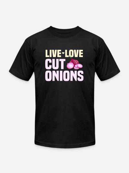 Onion Cutting Gift - Unisex Jersey T-Shirt by Bella + Canvas - black