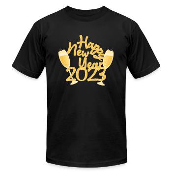 Cheers to the New Year, New Years Shirt, New Years - Unisex Jersey T-Shirt by Bella + Canvas - black - Front - Jose (178cm)