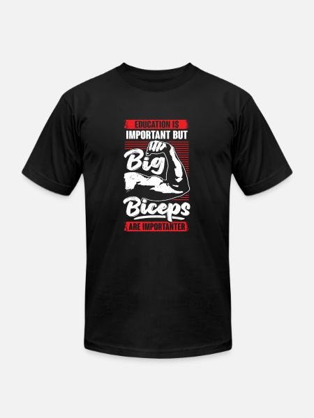 Funny Bodybuilding Biceps Fitness Bodybuilder Gift - Unisex Jersey T-Shirt by Bella + Canvas - black