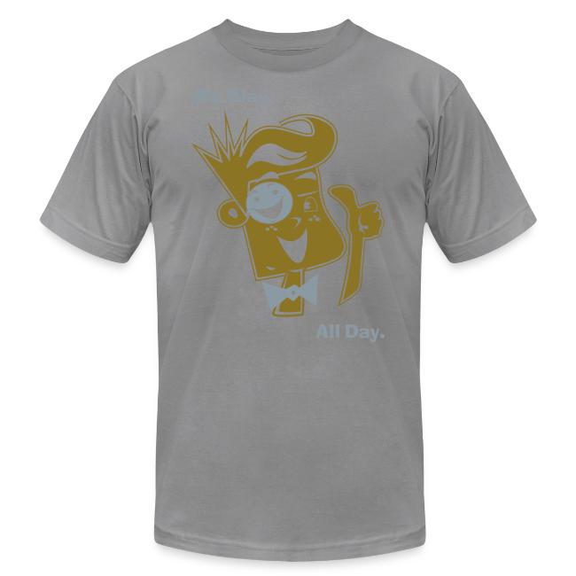 We Slay All Day Shiny Shirt Metallic Silver & Gold