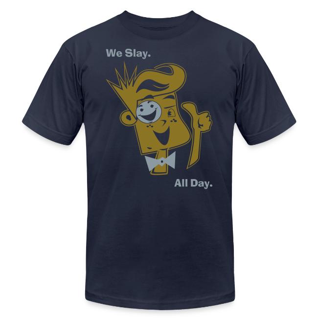 We Slay All Day Shiny Shirt Metallic Silver & Gold