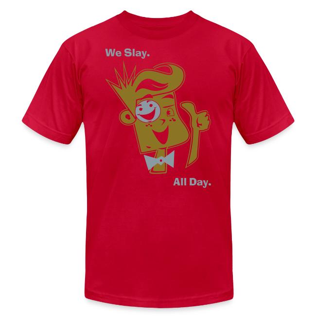 We Slay All Day Shiny Shirt Metallic Silver & Gold