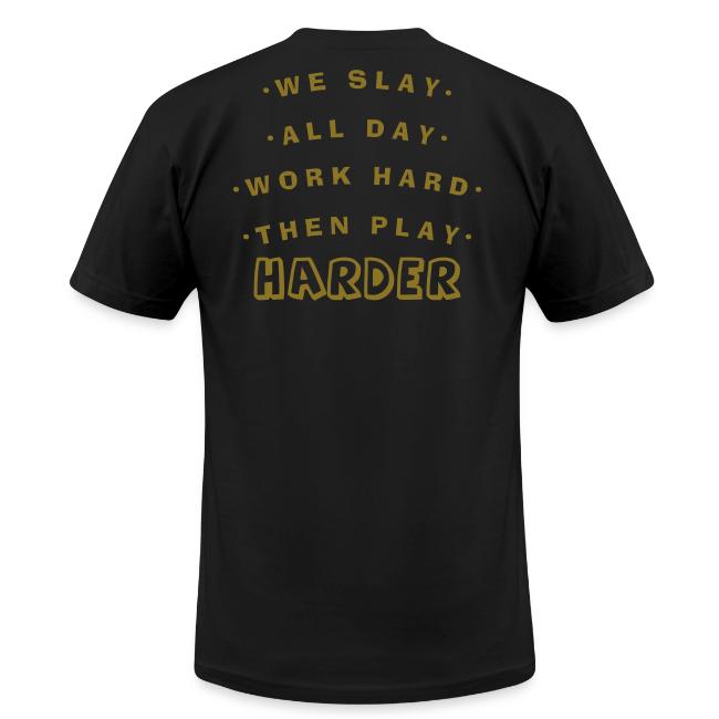 We Slay All Day Shiny Shirt Metallic Silver & Gold