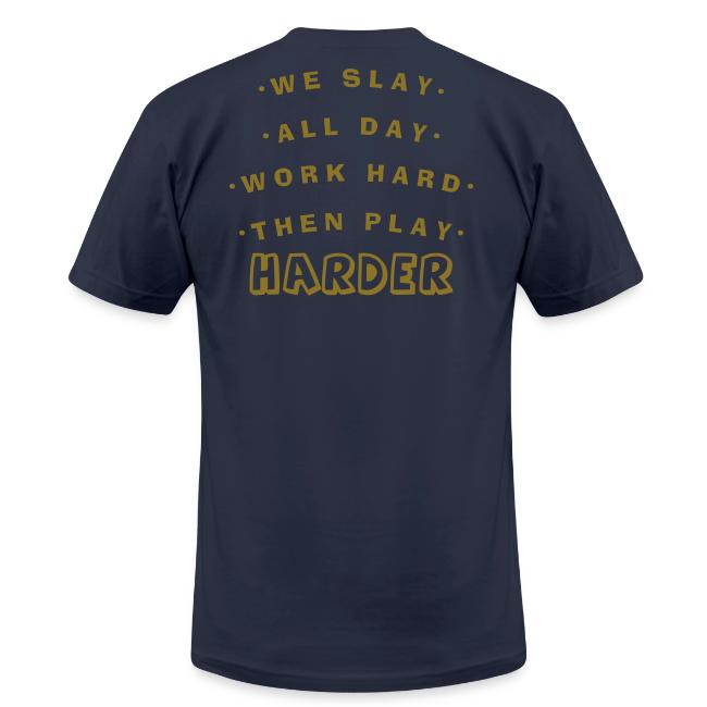We Slay All Day Shiny Shirt Metallic Silver & Gold