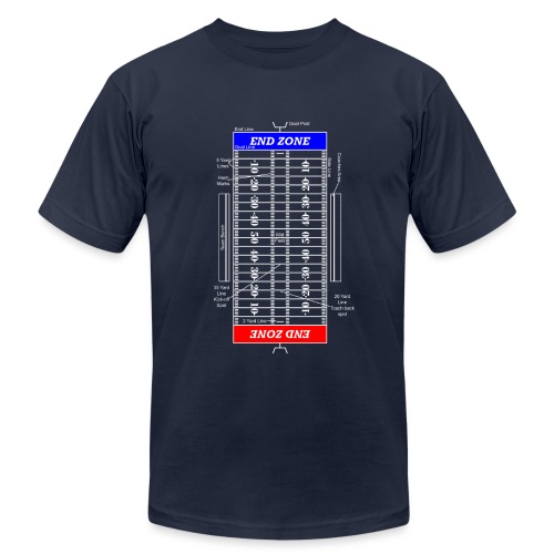 American Football Pitch Layout - Unisex Jersey T-Shirt by Bella + Canvas