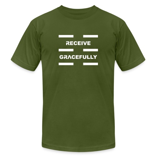 Receive Gracefully White Letters - Unisex Jersey T-Shirt by Bella + Canvas