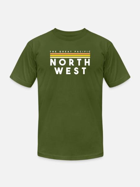 The Great Pacific Northwest | PNW Adventure - Unisex Jersey T-Shirt by Bella + Canvas - olive
