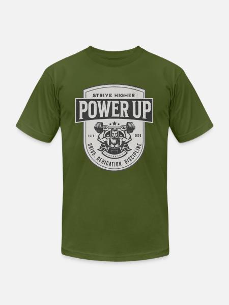 STRIVE HIGHER . - Unisex Jersey T-Shirt by Bella + Canvas - olive
