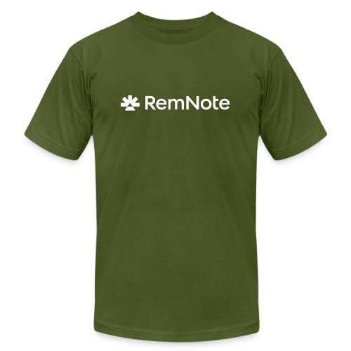 White logo with text, horizontal - Unisex Jersey T-Shirt by Bella + Canvas