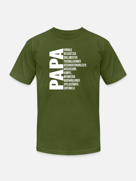 Best Papa - Unisex Jersey T-Shirt by Bella + Canvas - olive