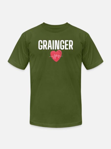 logo grainger - Unisex Jersey T-Shirt by Bella + Canvas - olive